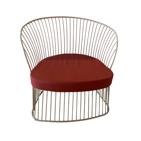 Peacock Single Seater Fossil/Red Cushion