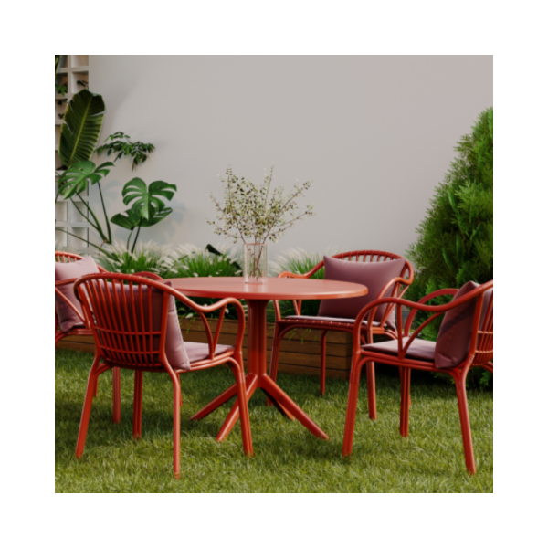 Emily Dining Chair - Red/Orange - Image 6