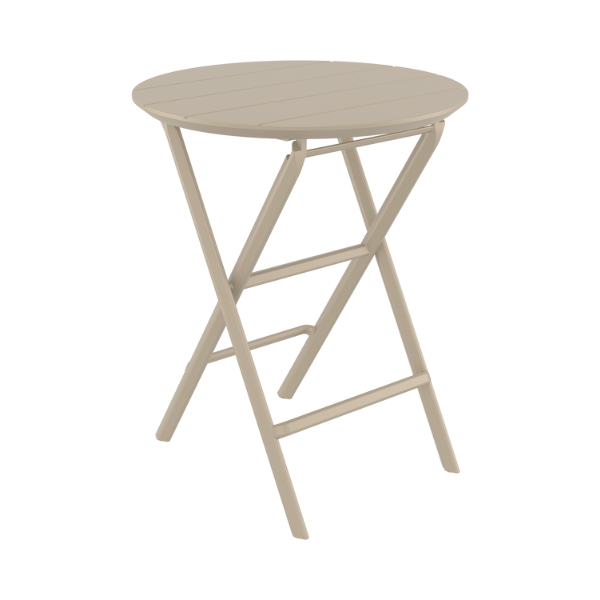 Helen 60Round Folding Table – Taupe