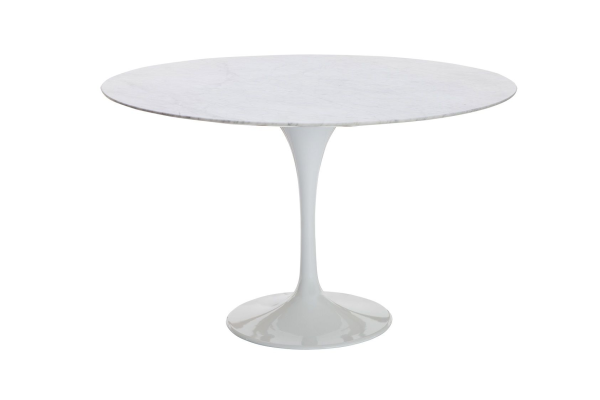 Caspian 120cm Marble Table – White