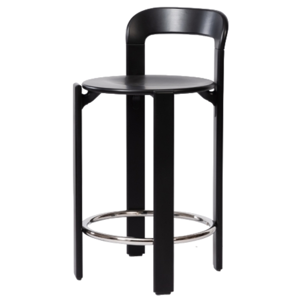 Enzo Kitchen Stool Beech Sprayed Black - Image 3
