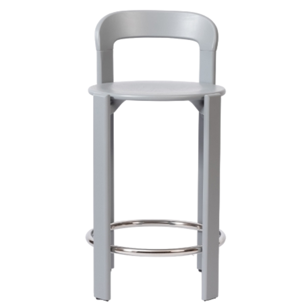 Enzo Kitchen Stool Beech Sprayed Grey - Image 2