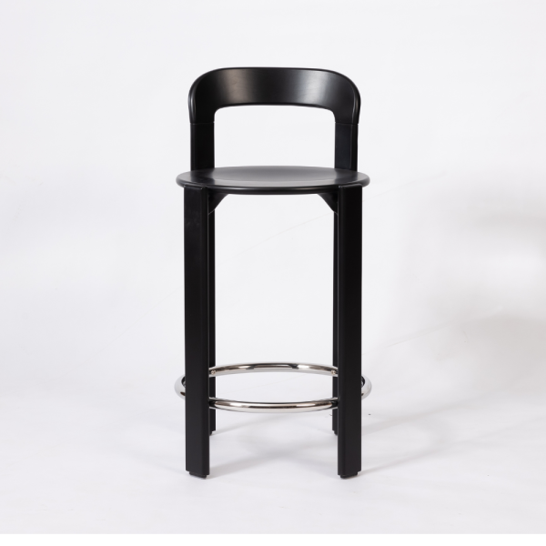 Enzo Kitchen Stool - Beech Sprayed Black - Image 3