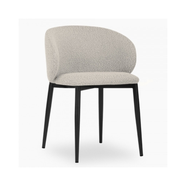 Gia Dining Chair – Cream Boucle Fabric