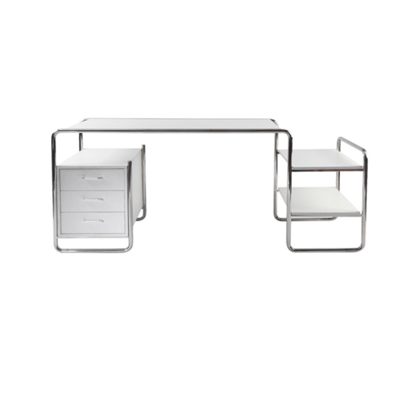 Mathew Desk 1800×600 Drawers,Shelf -White