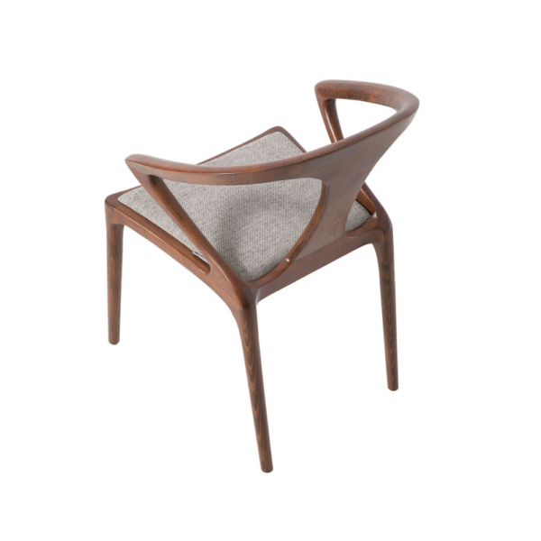 Odesa Dining Chair - Grey Fabric Seat - Image 6