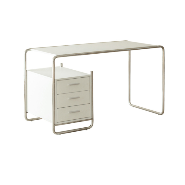 Mathew 1350×600 Desk with Drawers -White