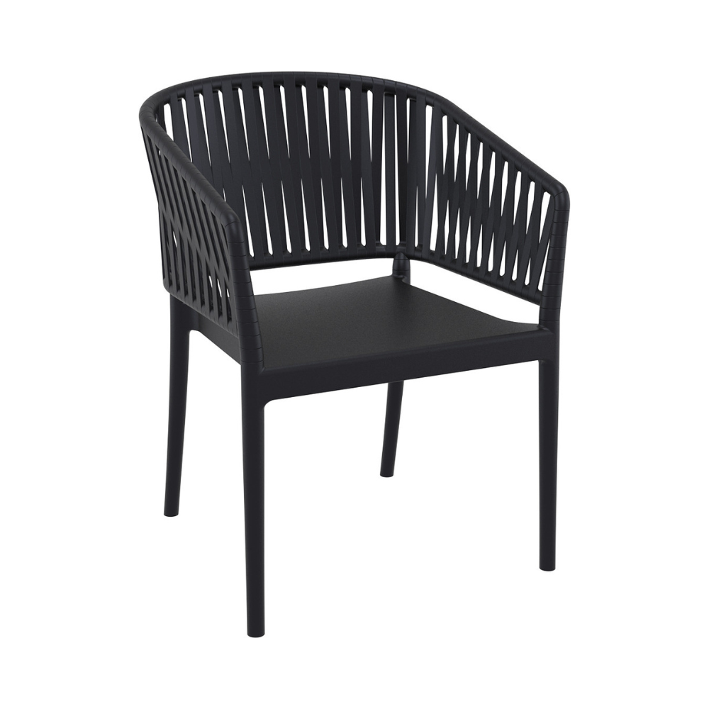 Portofino Arm Chair Black