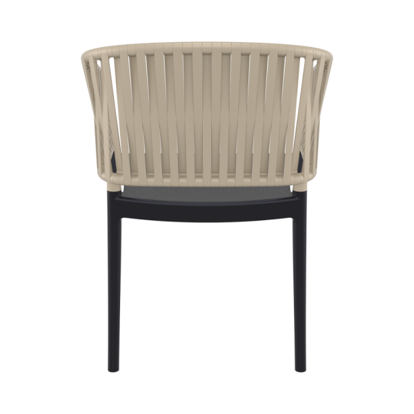 Siesta Portofino Arm Chair - Black-Taupe - Image 4