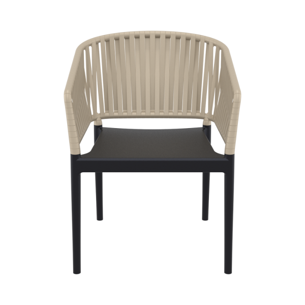 Siesta Portofino Arm Chair - Black-Taupe - Image 6