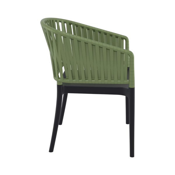 Siesta Portofino Arm Chair - Black-Olive - Image 3