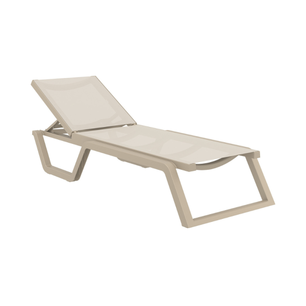 Siesta Rio Sun Lounger – Taupe-Taupe Fabric