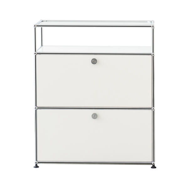 Modular Storage Cabinet 2Dr &Shelf White