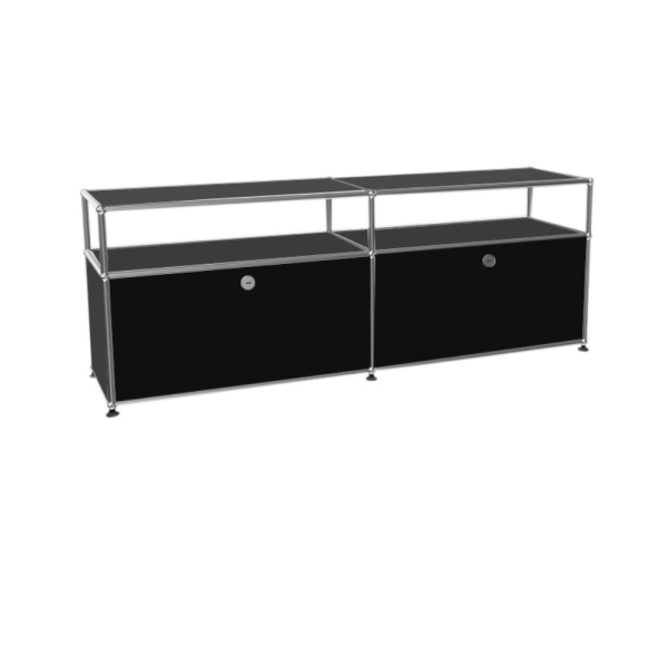 Modular 2Dr Media Unit TopShelf – Black