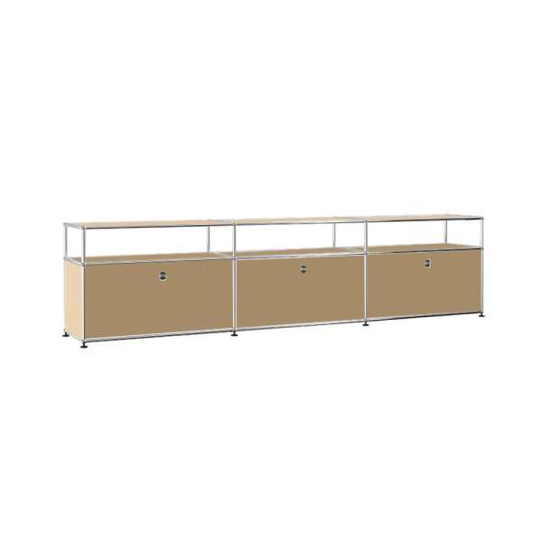 Modular 3Dr Media Unit TopShelf -Beige