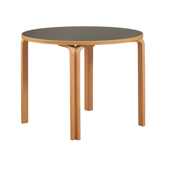 Mika 90 Round Dining Table – Black