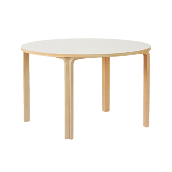 Mika 90 Round Dining Table – White