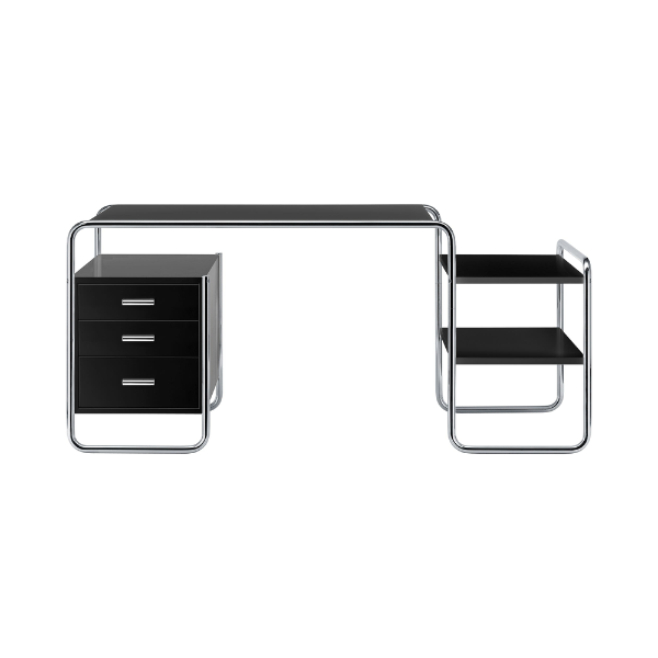 Mathew 180×60 DeskDrawersShelf- Black