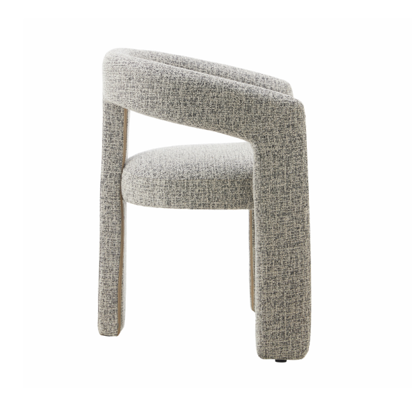 Arabella Dining Chair -BeigeBlack Fabric - Image 3