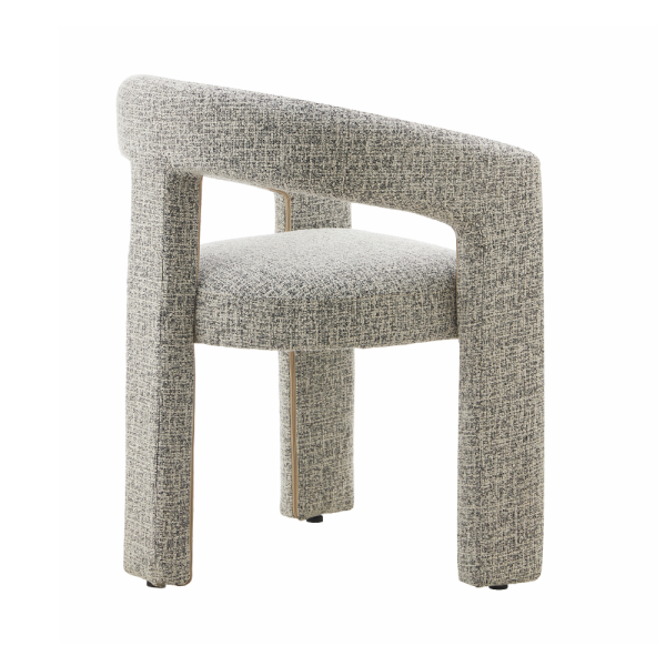 Arabella Dining Chair -BeigeBlack Fabric - Image 4