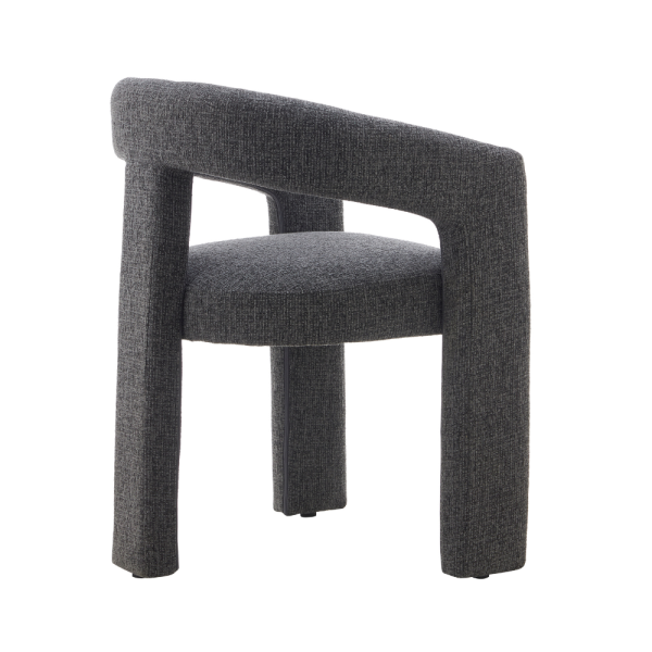 Arabella Dining Chair - GreyBlack Fabric - Image 4