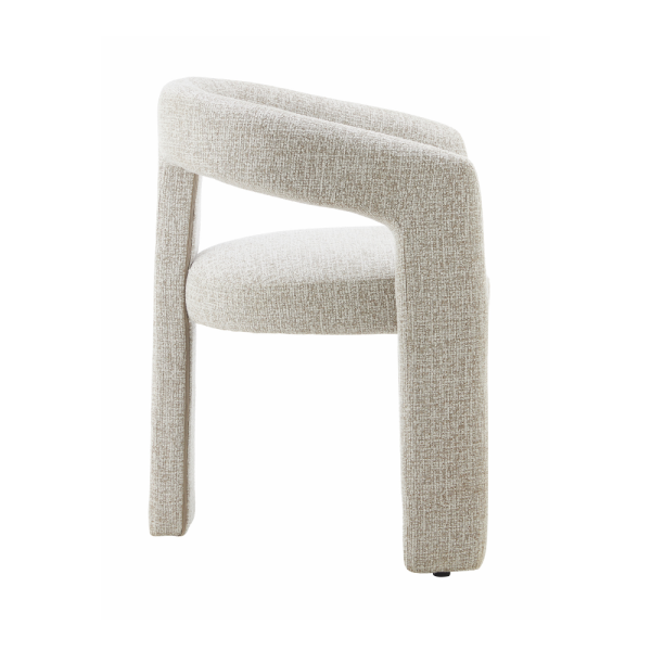 Arabella Dining Chair - GreyWhite Fabric - Image 5