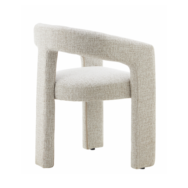 Arabella Dining Chair - GreyWhite Fabric - Image 4