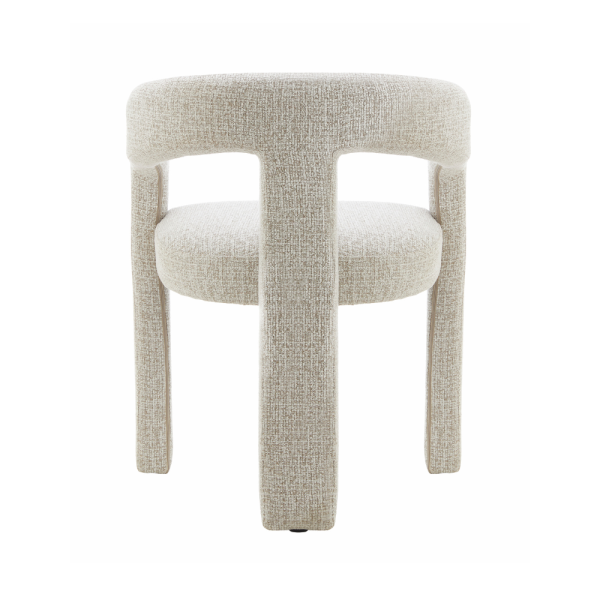 Arabella Dining Chair - GreyWhite Fabric - Image 3