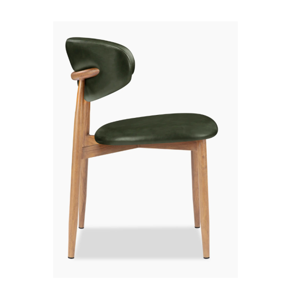 Lucien Dining Chair - Vintage Green PU - Image 4