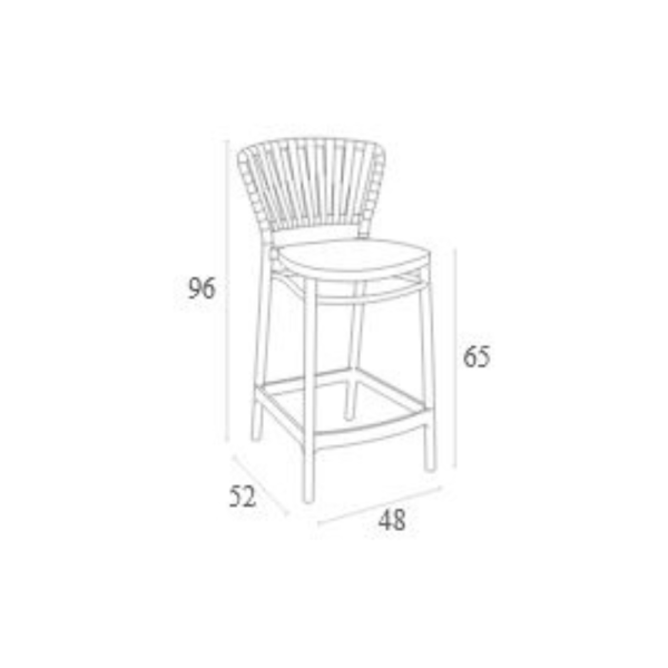 Portofino Kitchen Stool - Olive Green - Image 8