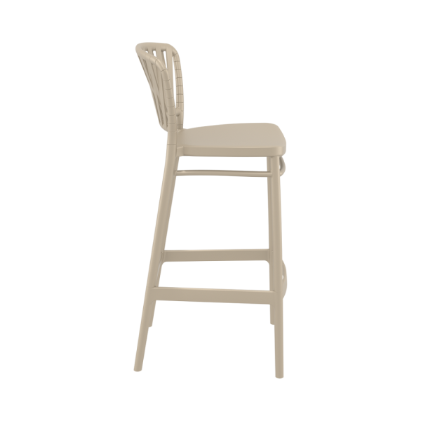 Portofino Bar Stool - Taupe - Image 5