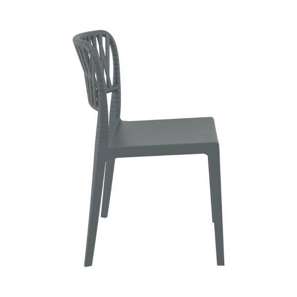 Portofino Side Chair - Dark Grey - Image 2