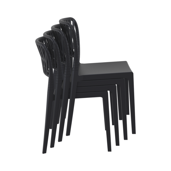 Portofino Side Chair - Black - Image 5