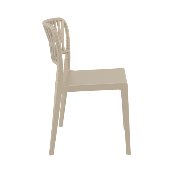Portofino Side Chair - Taupe - Image 3