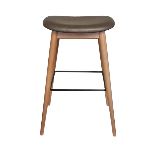 Vera Bar Stool - Brown PU - Image 2