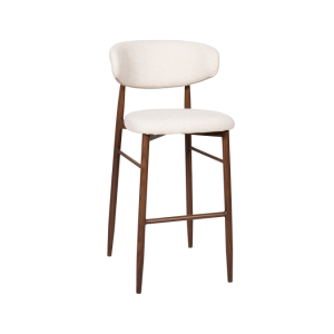 Lucien Bar Stool - Cream Chenille