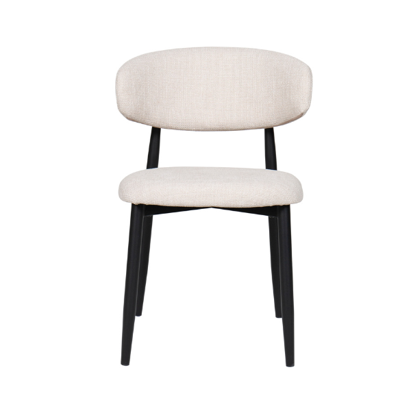Lucien Dining Chair - Cream Chenille - Image 5
