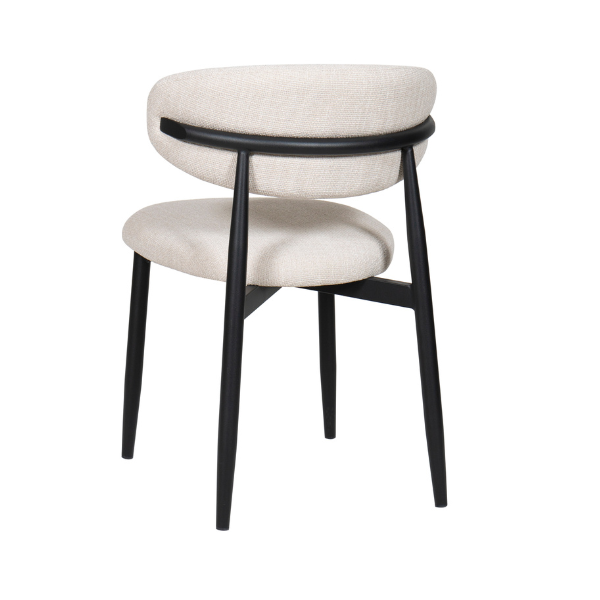 Lucien Dining Chair - Cream Chenille - Image 3