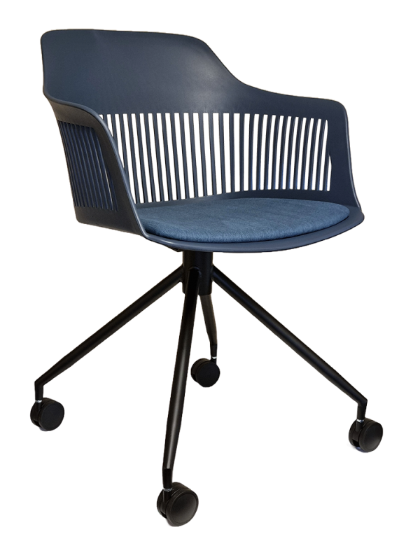 Lyric Chair Blk41 Frame Blue F Seat