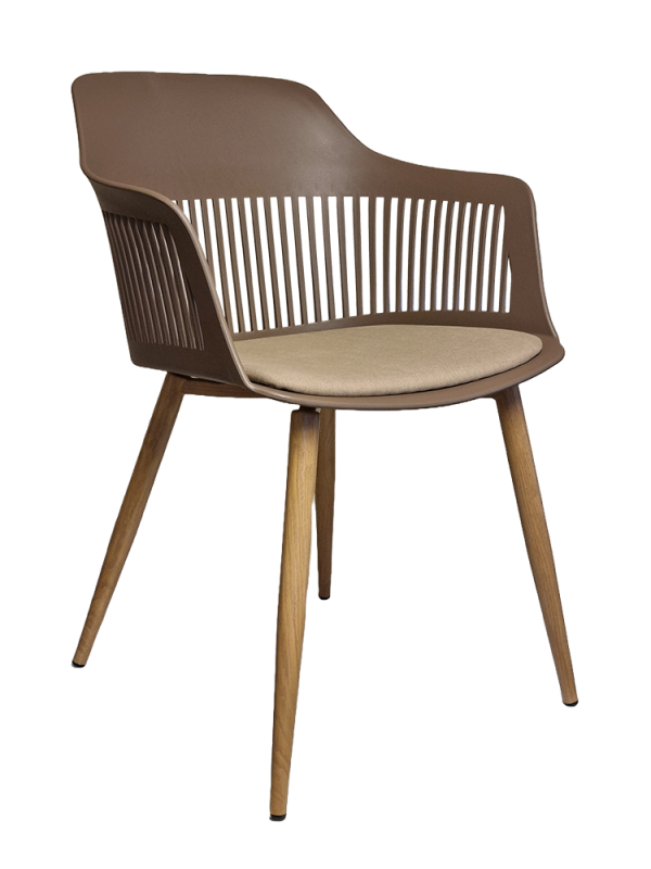 Lyric Chair Ash Metal Legs Coffee F Seat