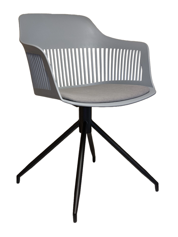 Lyric Chair Blk40 Frame Grey F Seat