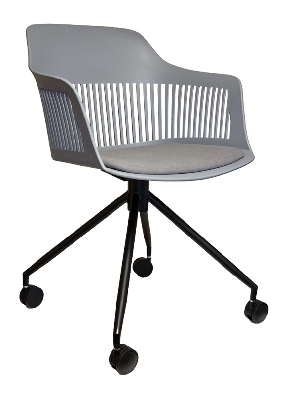 Lyric Chair Blk41 Frame Grey F Seat