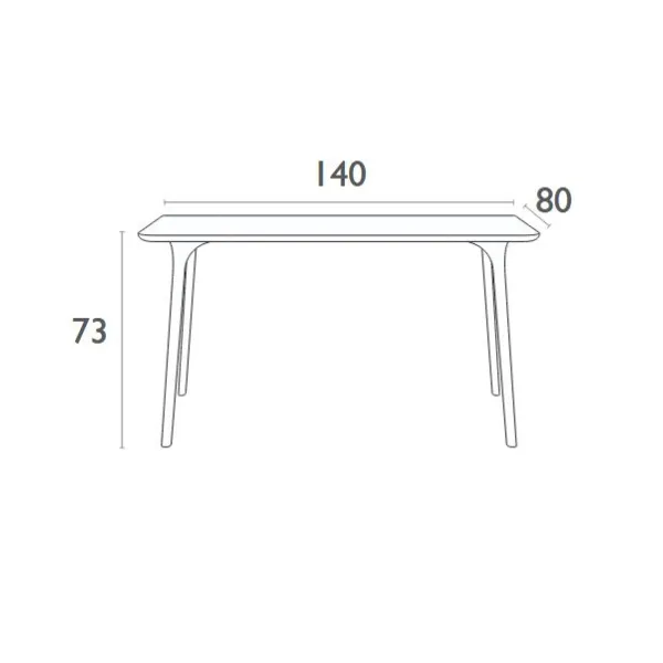 Maya 80x140HPL Table - Image 3