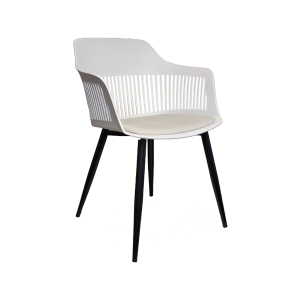 Lyric Dining Chair Ash Metal Frame