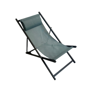 Sling Folding Chair Blk Metal
