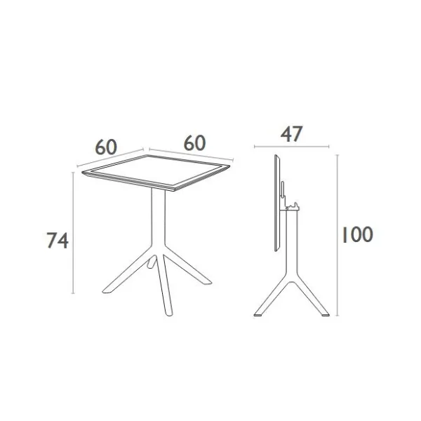 Sky 60x60cm Folding Table - Image 18