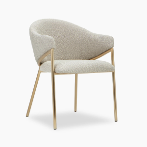 Napoli Carver Chair - Pasha Stone Fabric