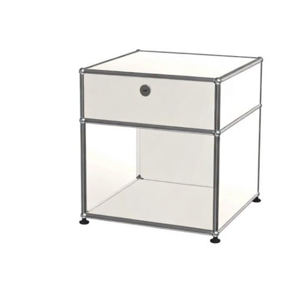 Modular 1Dr Bedside Table  White Featured